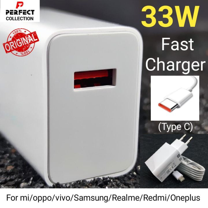 Oppo 33W Fast Charging With Micro USB or Type C Cable Quick Charger