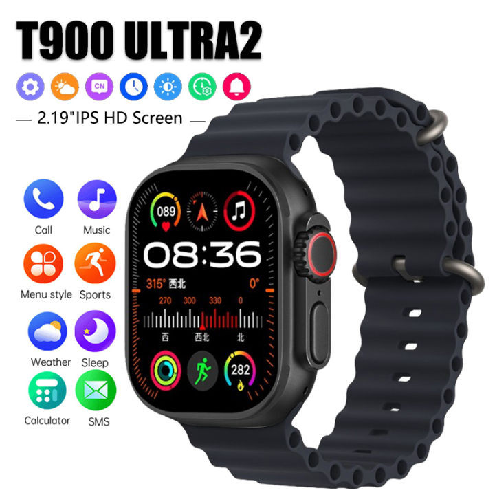 T900 Ultra 2 Big Screen Smart Watch 2.19 inch Bluetooth Call Men Women Sports Wireless Charging Smartwatch