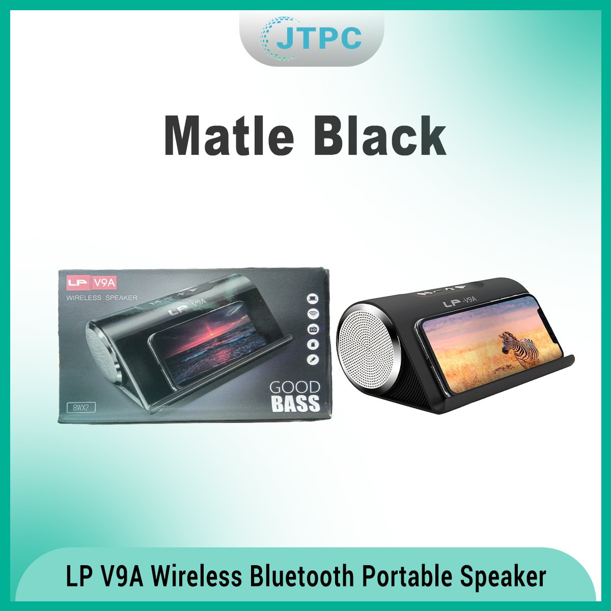 LP V9A Wireless Bluetooth Speaker | Dual 8W Output | Phone Holder | Deep Bass Sound System