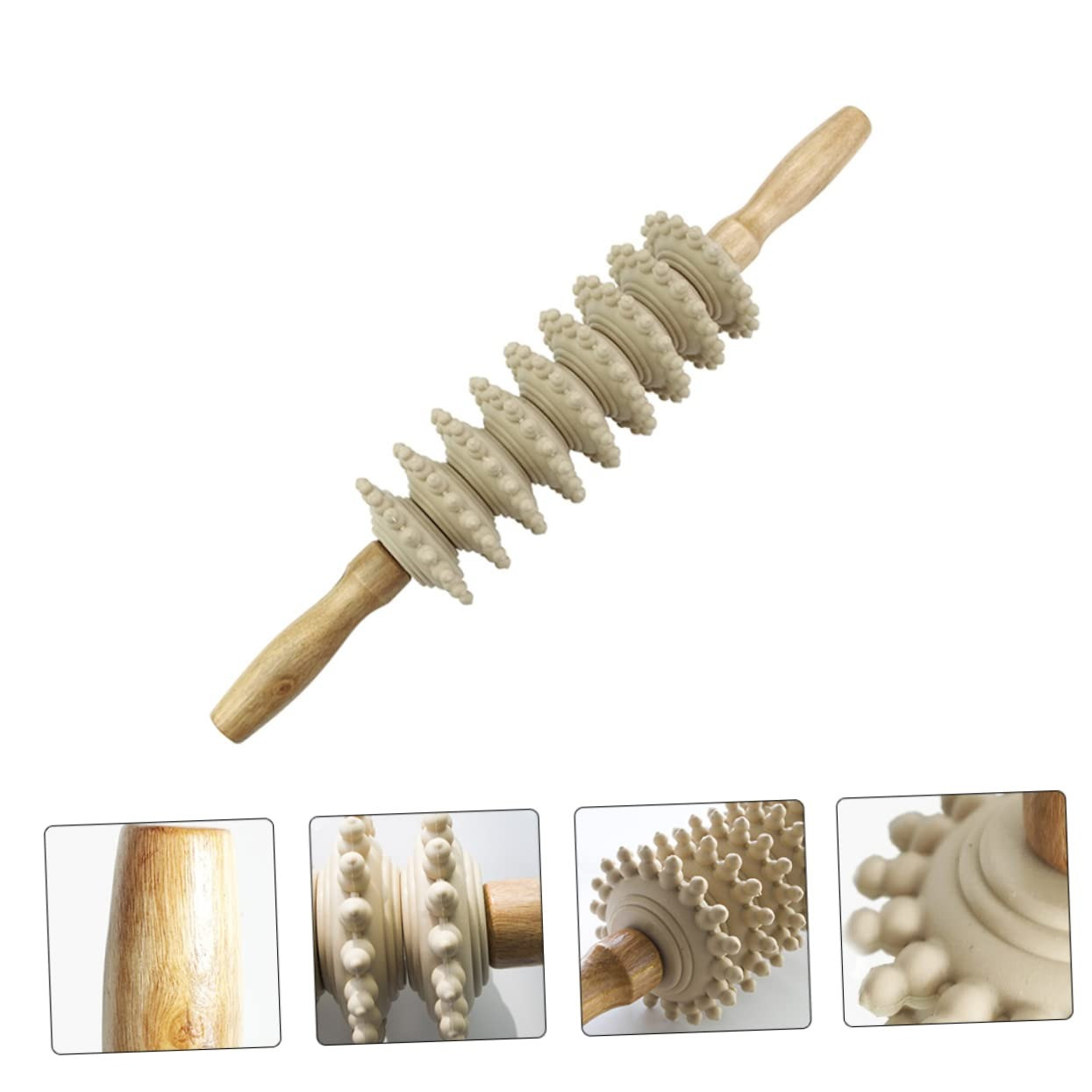 Wooden Roller Body Massager-Full Body Manual Slimming & Pain Relief Tool for Muscle Relaxation